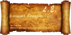 Lengyel Ézsaiás névjegykártya